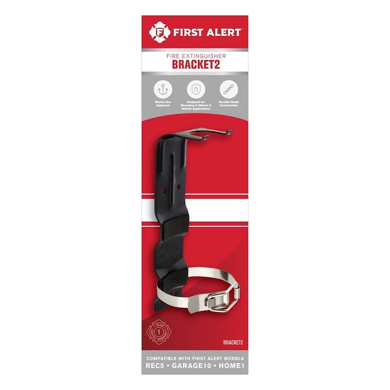 Black Powder Coated Steel Fire Extinguisher Mount M97348