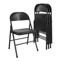 Steel Folding Chair 4 Pack Black K52216