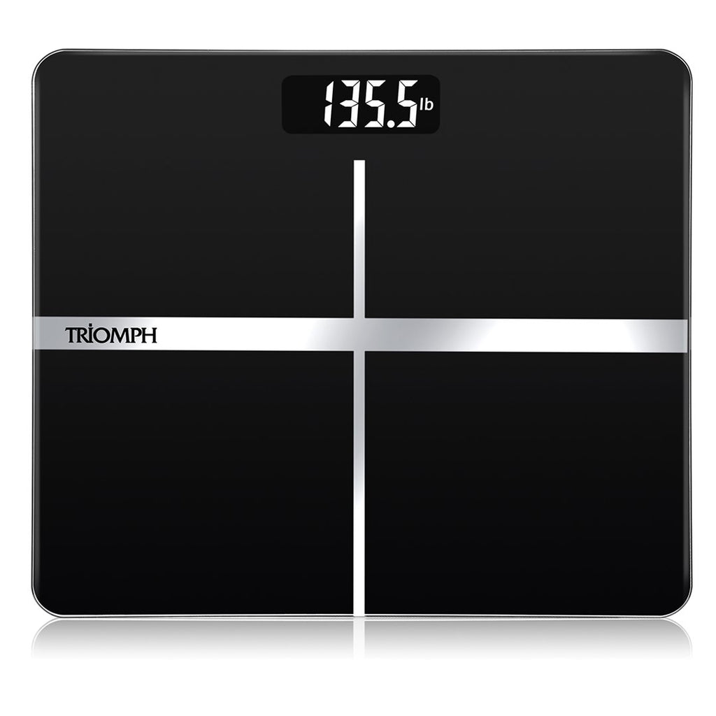 Black Digital Bathroom Scale with Backlit Display M971655