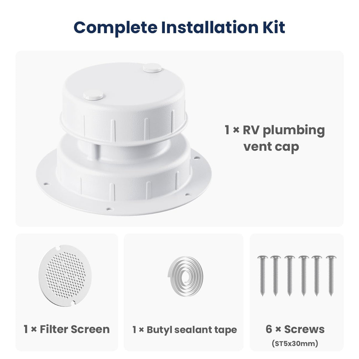 Aluminum RV Sewer Vent Cap Q836