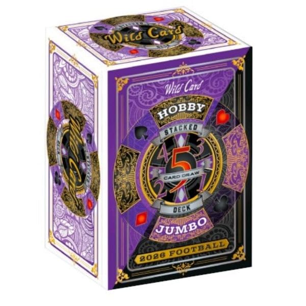 5 Card Draw Stacked Football Trading Card Box G2314