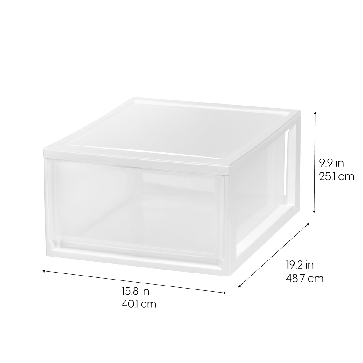 2-Pack 30 Qt. White Stacking Drawer Organizer X189