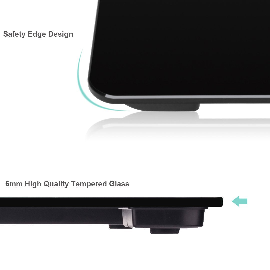 Black Digital Bathroom Scale with Backlit Display M971655