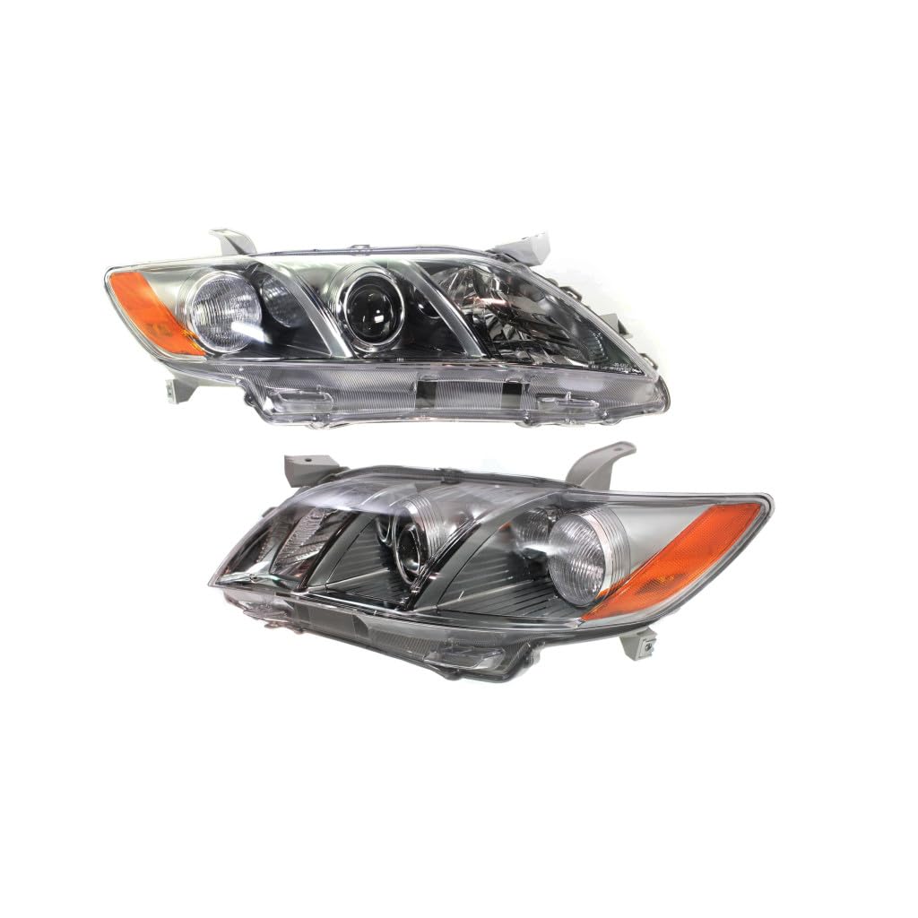 Toyota Camry 2007-2009 Headlights Driver And Passenger Side Pair Clear Lens U683929