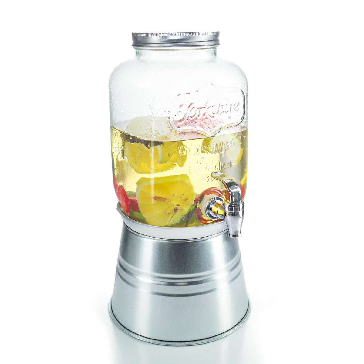 Glass Beverage Dispenser with Stand 1 Gallon I30247