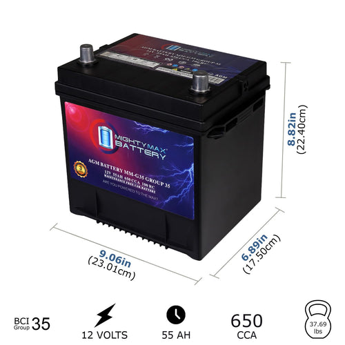 12V 55Ah AGM Replacement Battery U498909