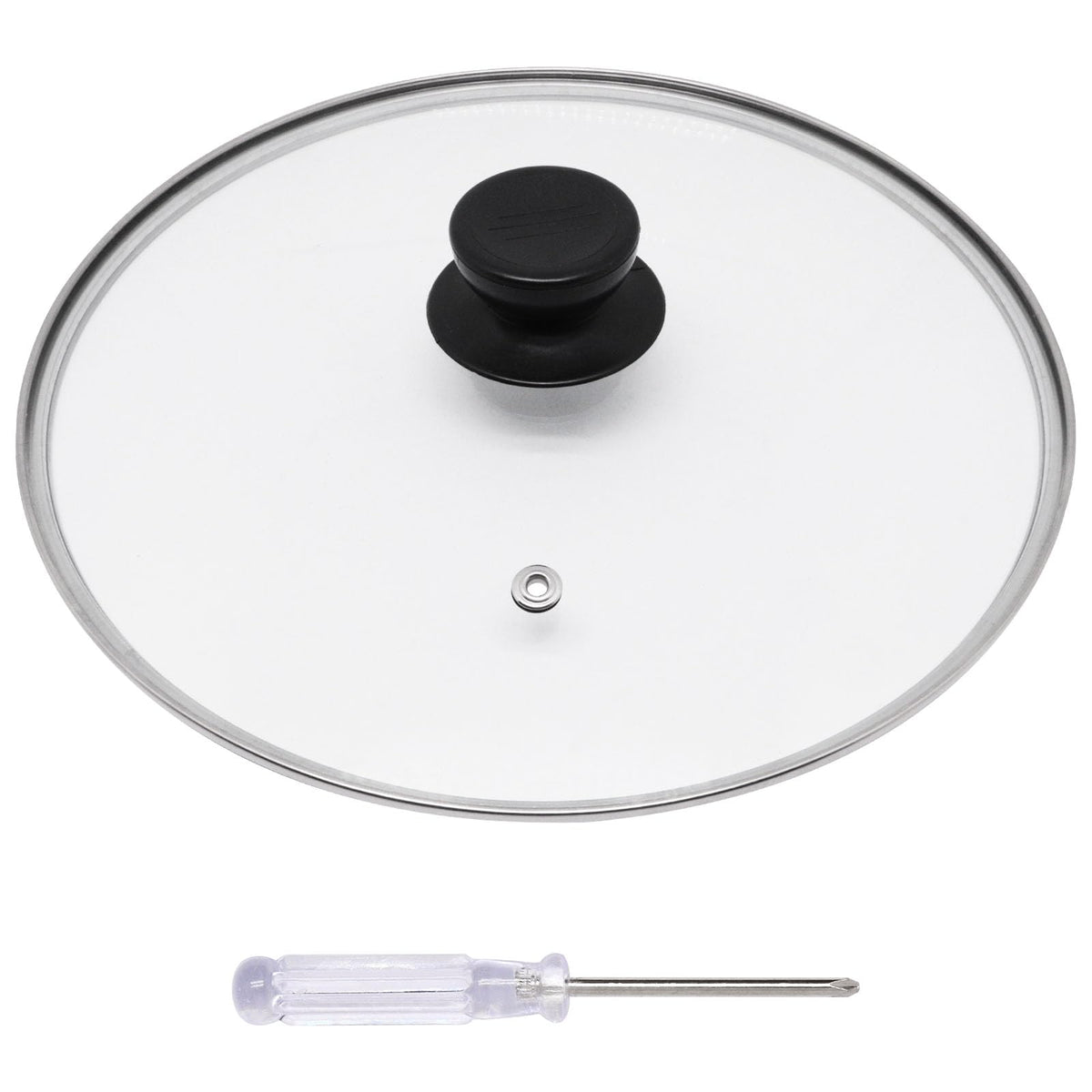 10 Inch Round Tempered Glass Pan Lid with Heat Resistant Handle Z360