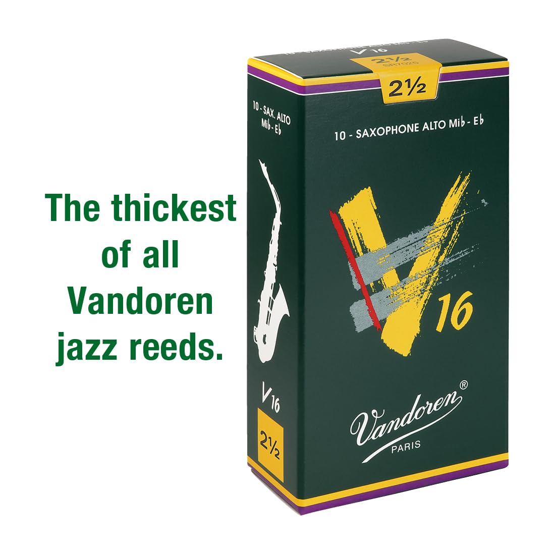 Alto Sax V16 Reeds Strength 2.5 Box of 10 B228335