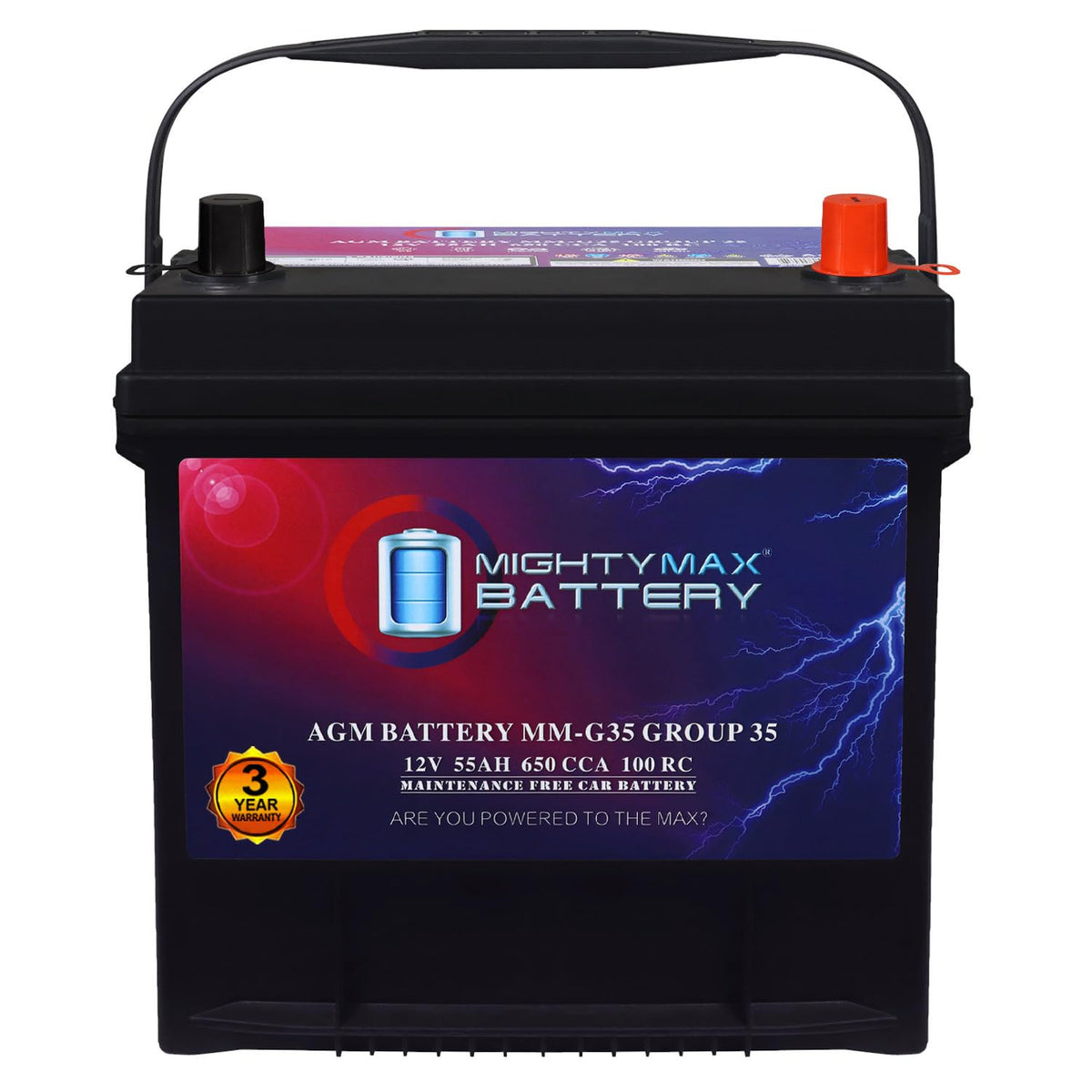 12V 55Ah AGM Replacement Battery U498909