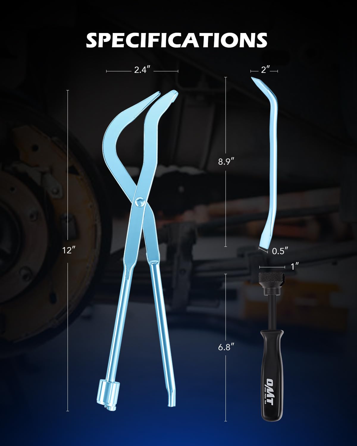 3pc Drum Brake Tool Kit with Spring Compressor and Adjustment Spoon Q715