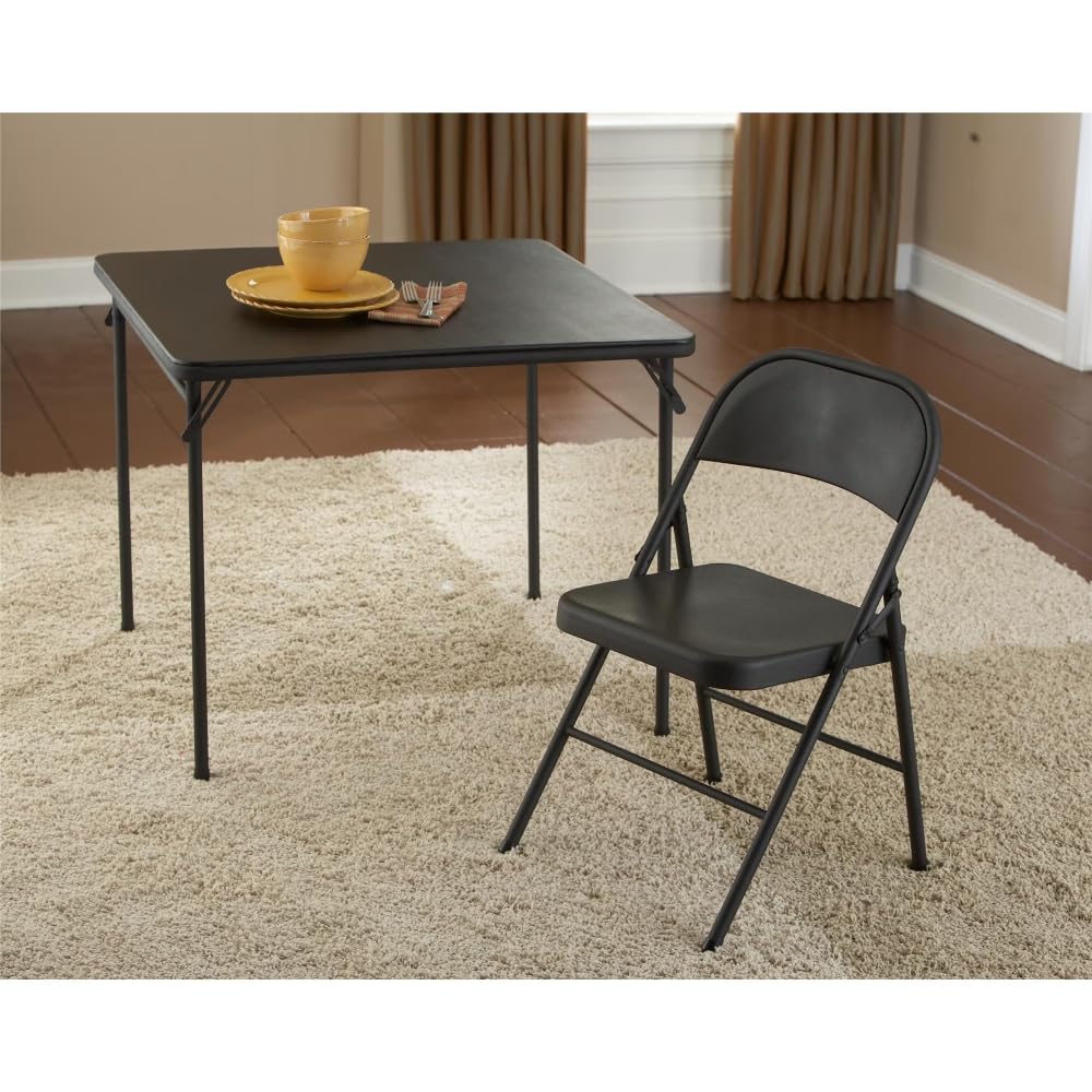 Steel Folding Chair 4 Pack Black K52216