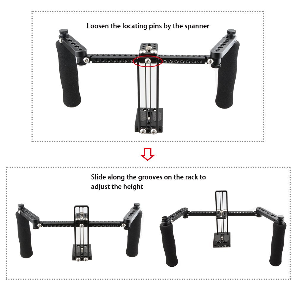 Monitor Cage with Adjustable Handles for 5 and 7 inch LCD Monitor Q589