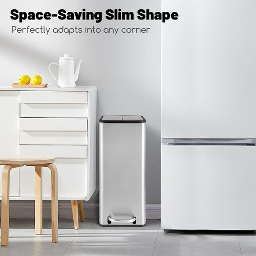 12 Gallon Stainless Steel Kitchen Trash Can R841