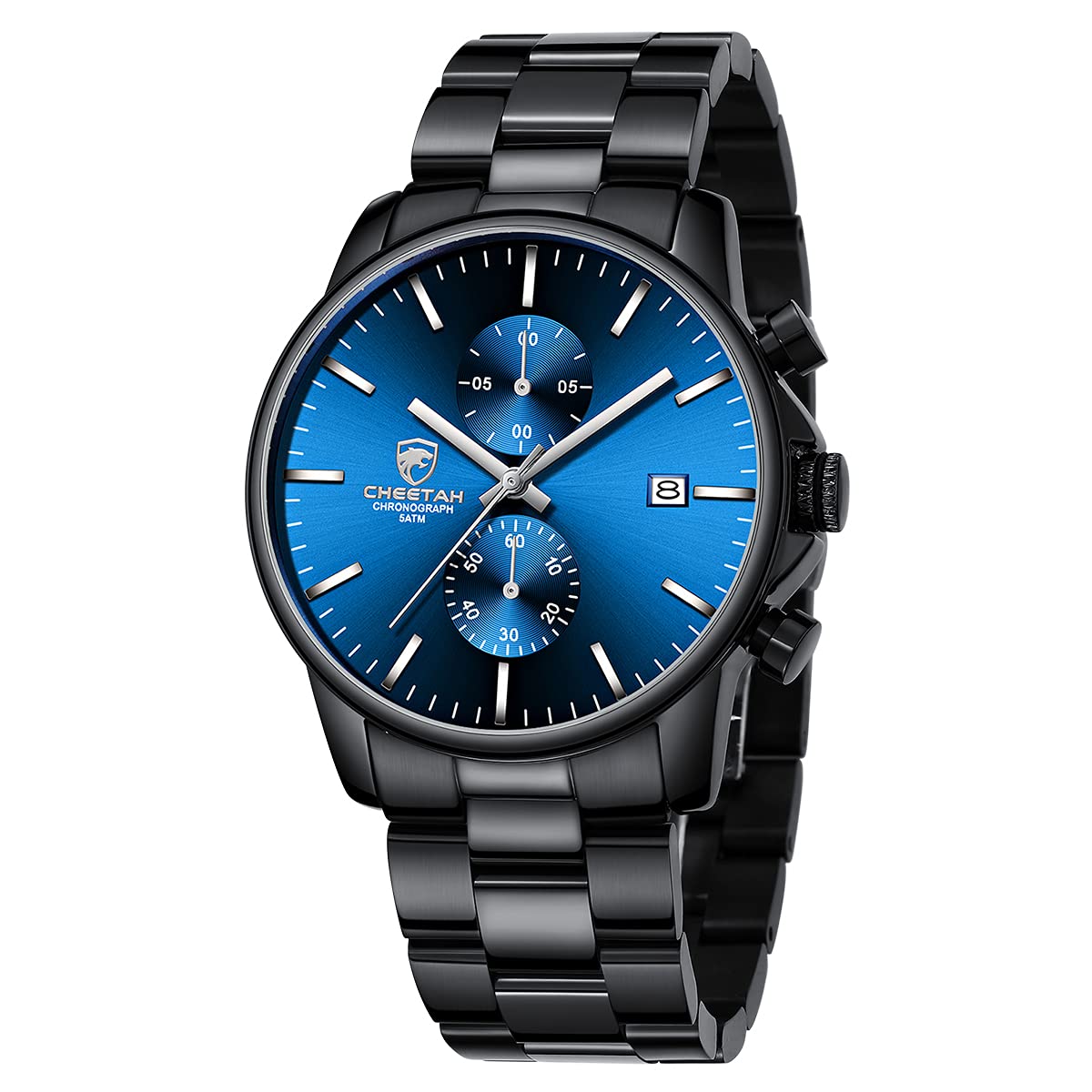 Mens Stainless Steel Waterproof Chronograph Quartz Watch Q97551