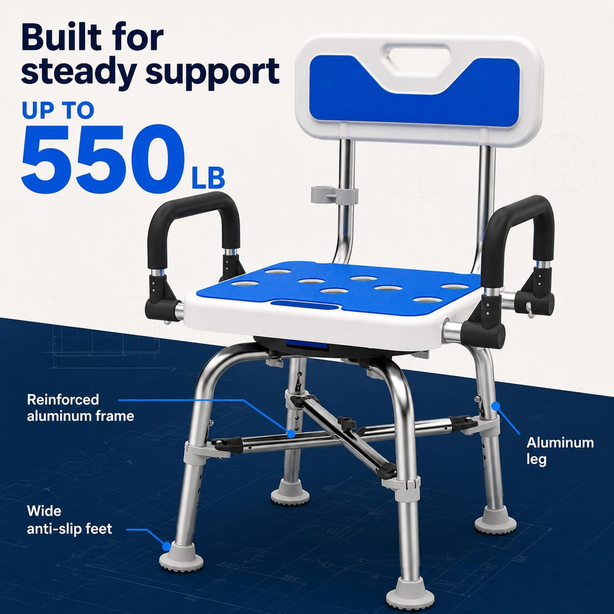 Heavy Duty Swivel Shower Chair M502340
