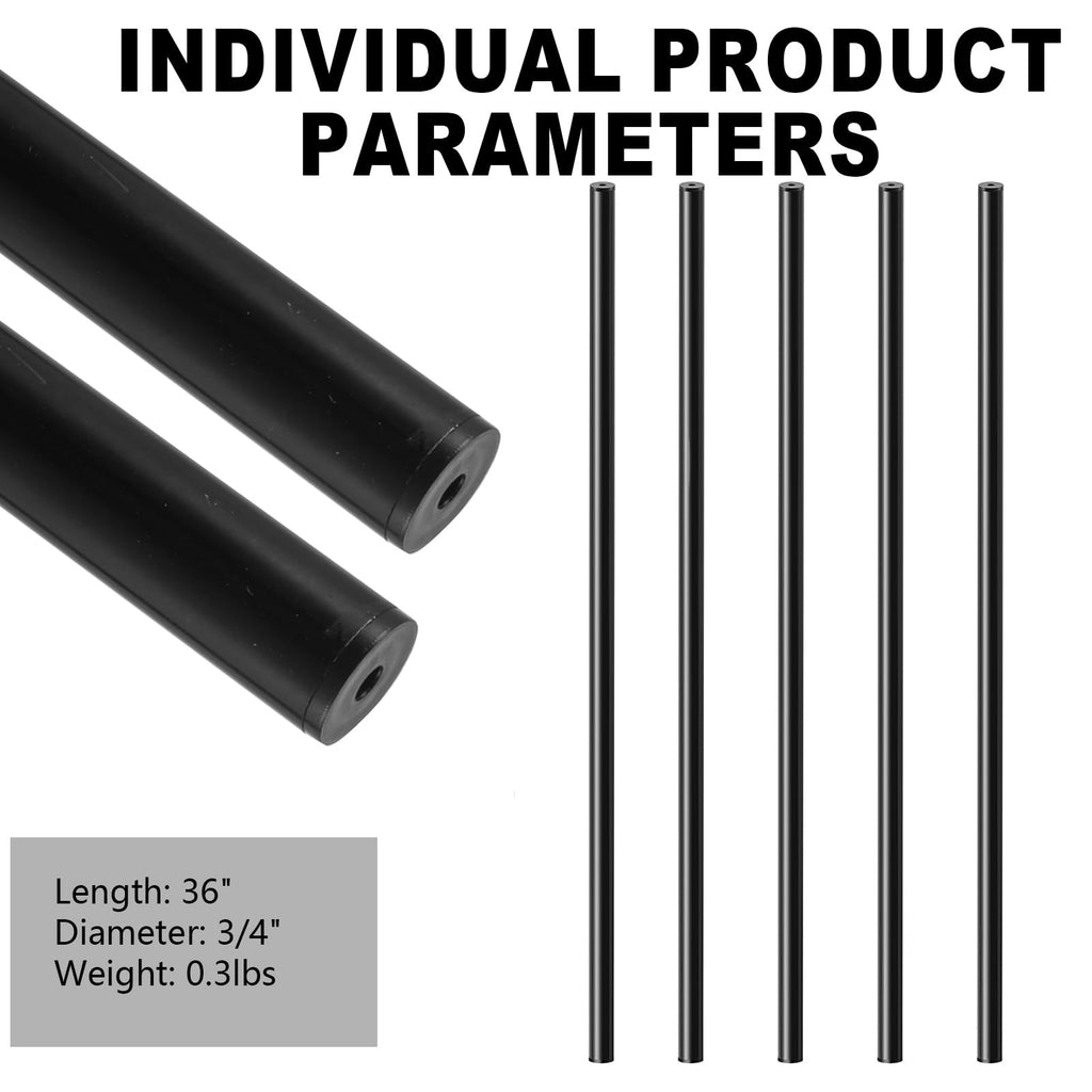 101 Pack 36" Round Black Aluminum Deck Balusters S27900