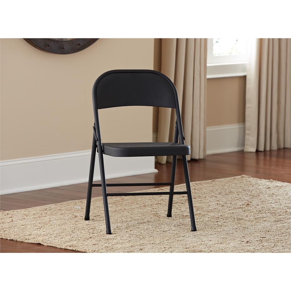 Steel Folding Chair 4 Pack Black K52216