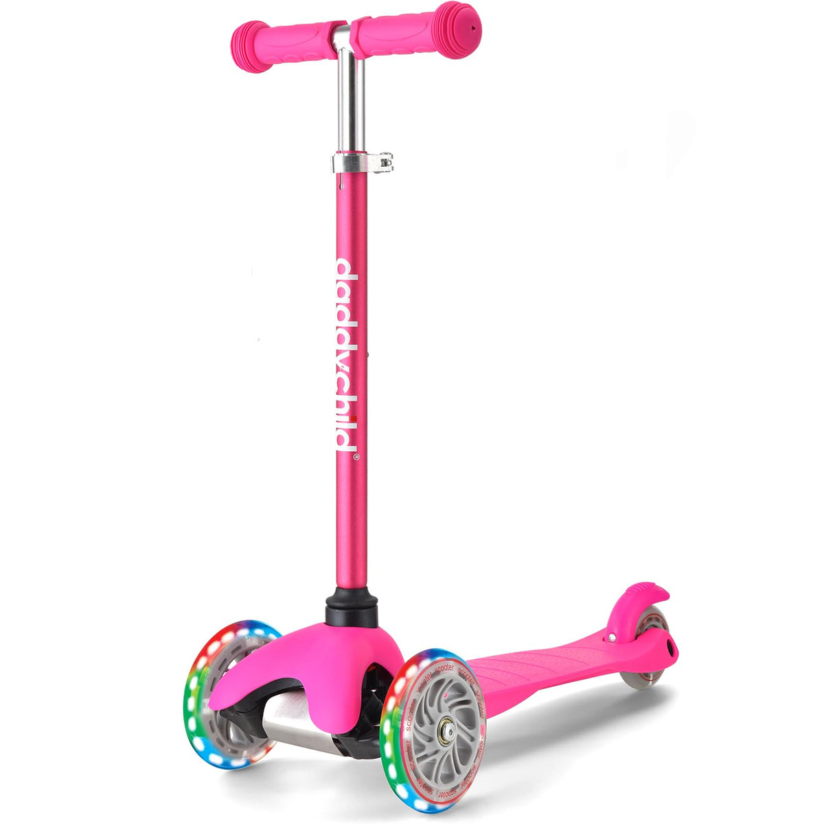 3-Wheel Kick Scooter with Light Up Wheels, 4 Adjustable Heights, Foldable C722