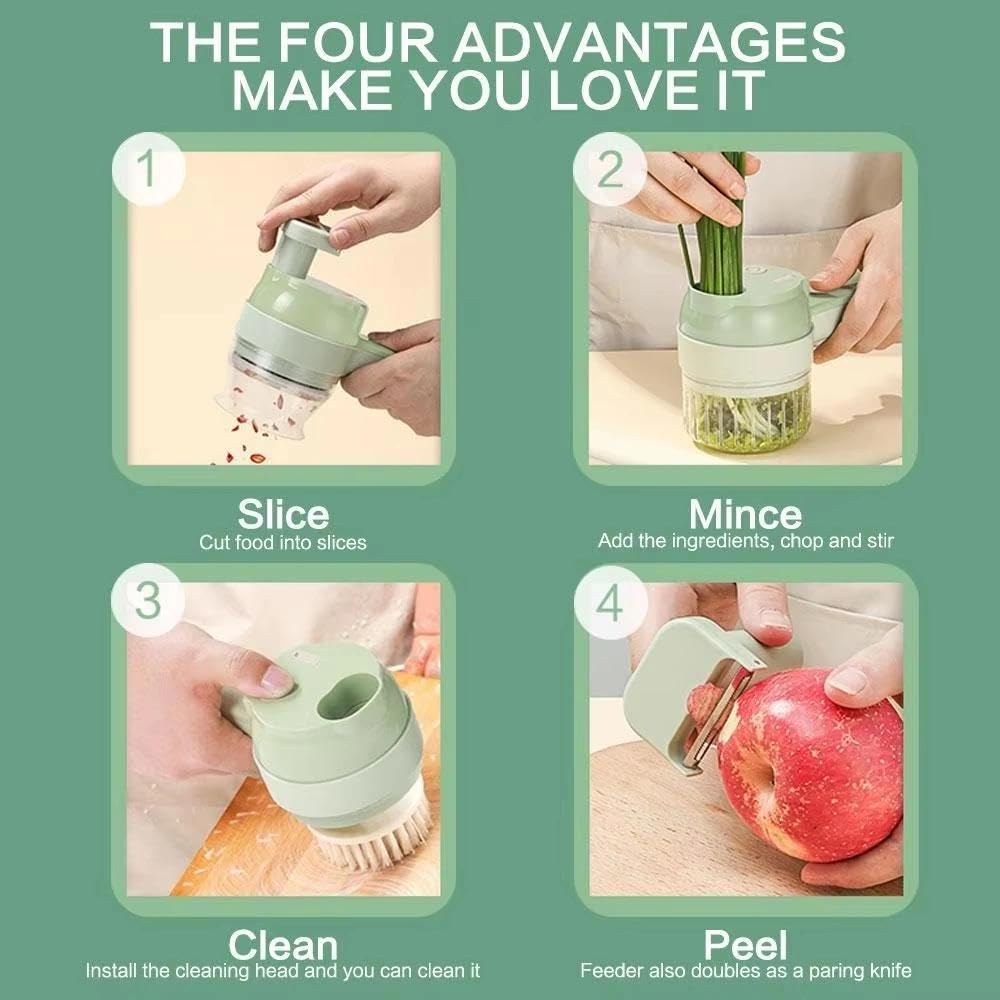 4 In 1 Portable Electric Vegetable Chopper R680