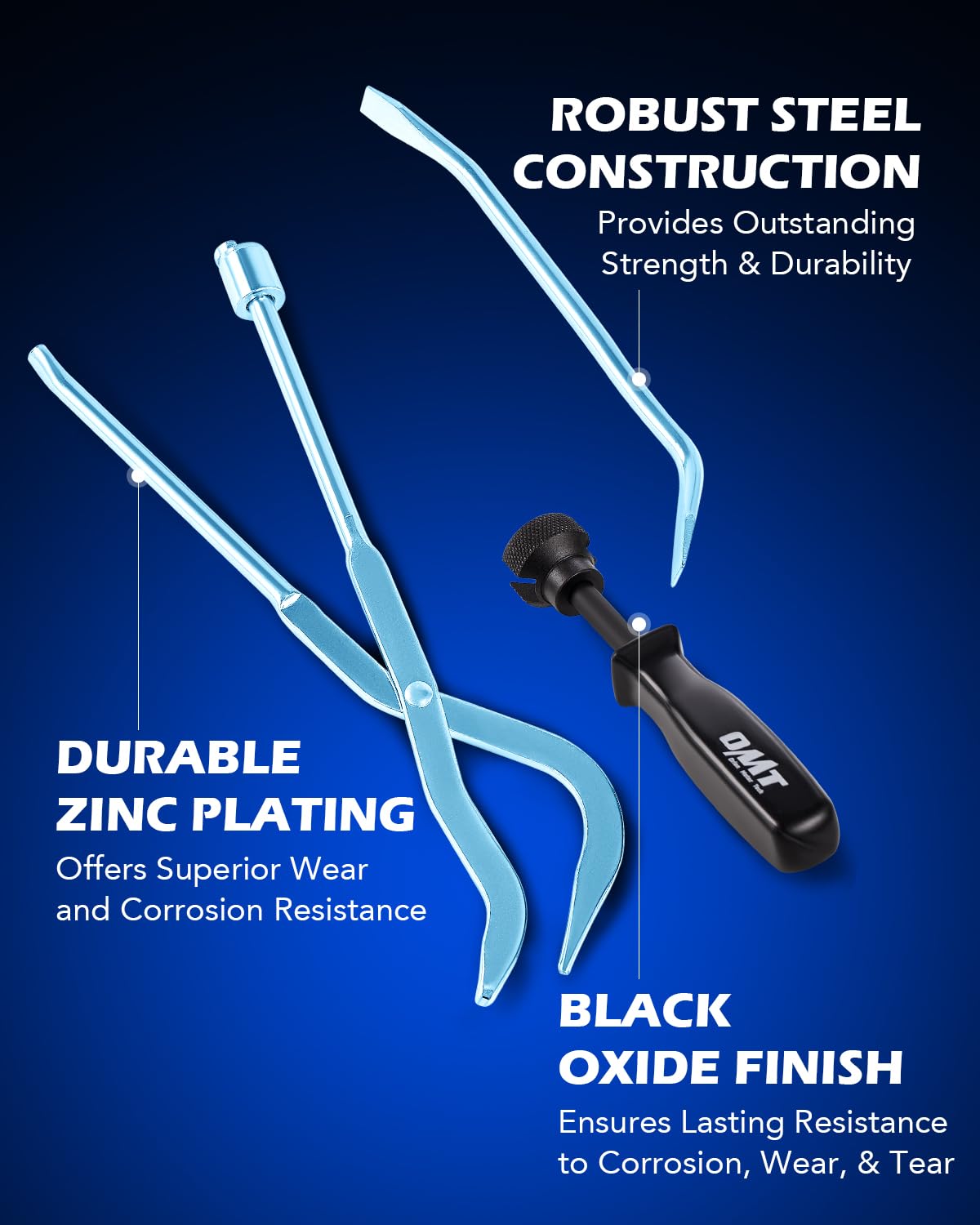 3pc Drum Brake Tool Kit with Spring Compressor and Adjustment Spoon Q715