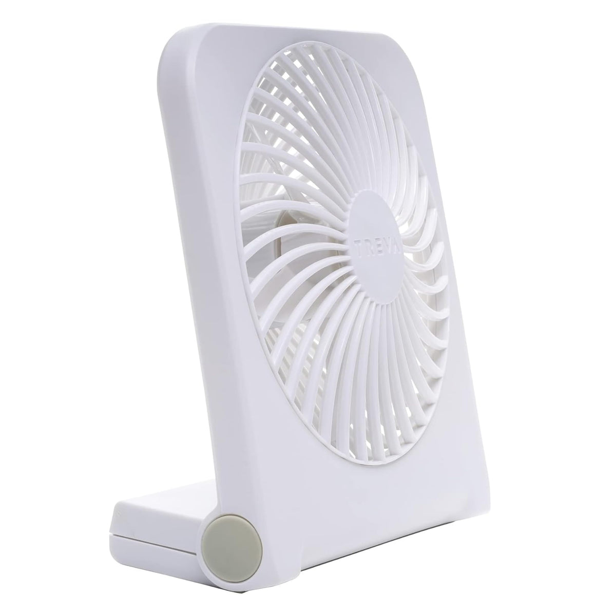 5 in USB Battery Powered Desk Fan Adjustable Tilt 2-Speed White M24376