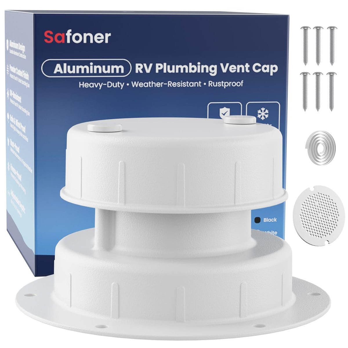 Aluminum RV Sewer Vent Cap Q836
