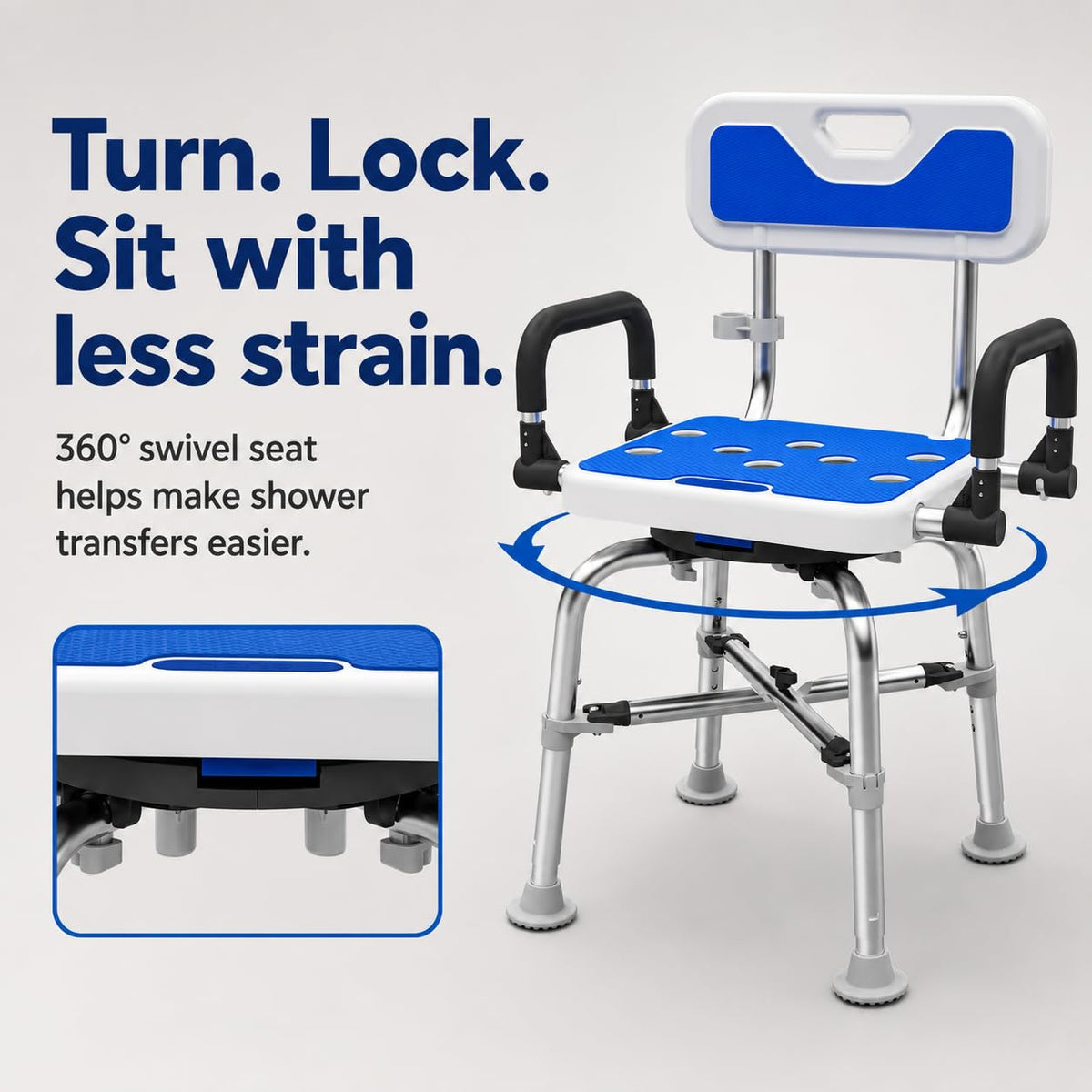 Heavy Duty Swivel Shower Chair M502340