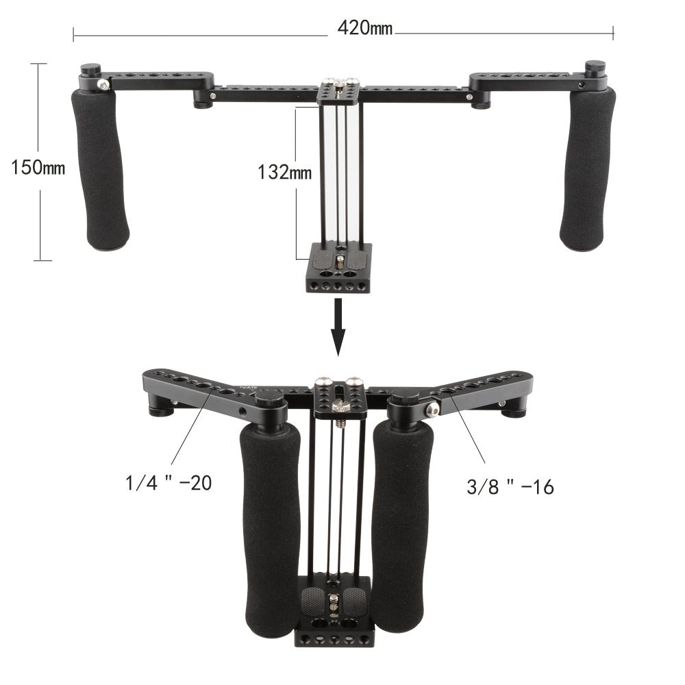 Monitor Cage with Adjustable Handles for 5 and 7 inch LCD Monitor Q589