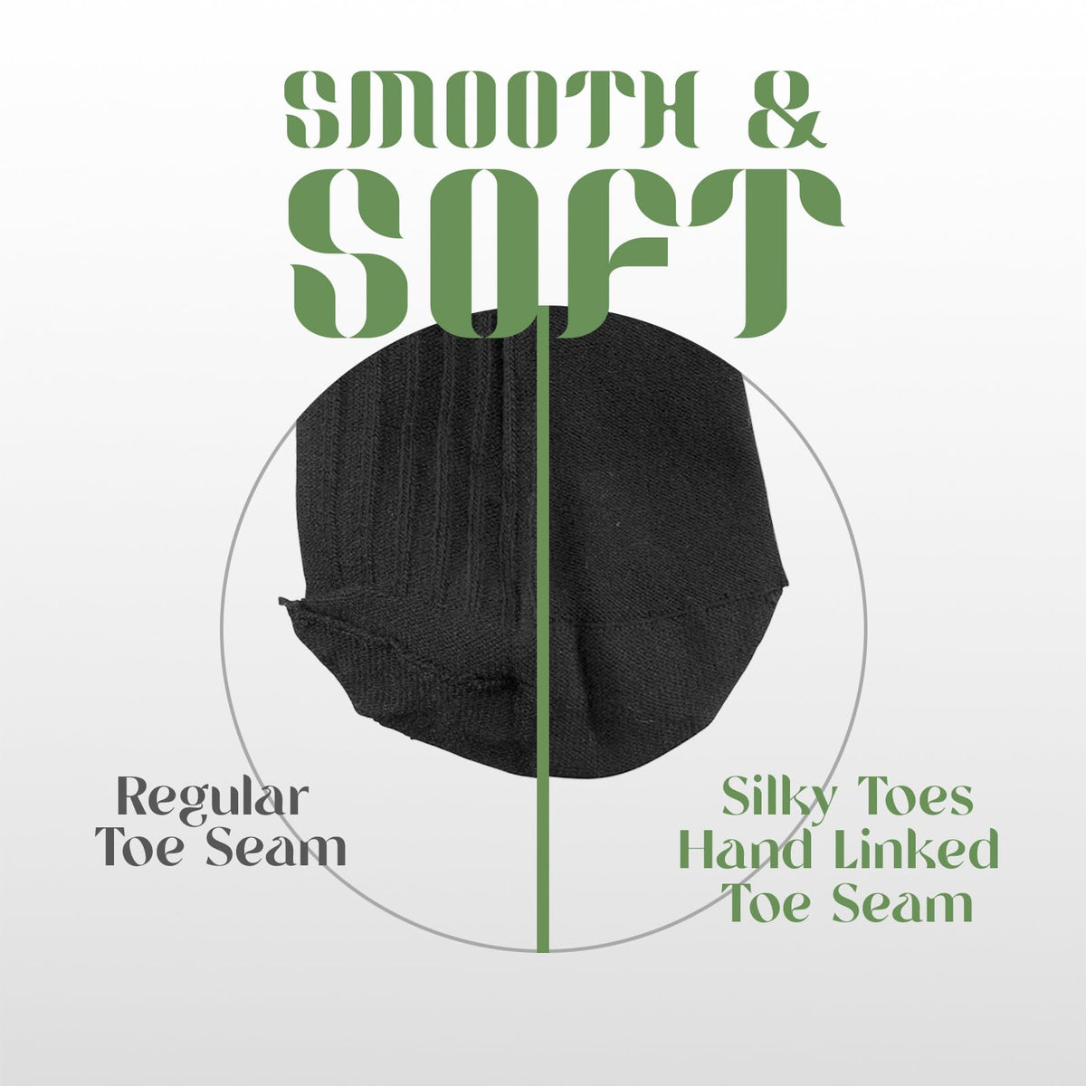 Diabetic Seamless Soft Crew Socks Bamboo Viscose P875056