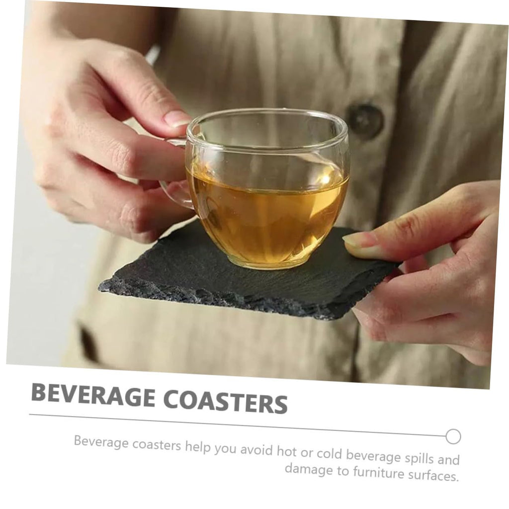 Black Natural Stone Drink Coasters L8072