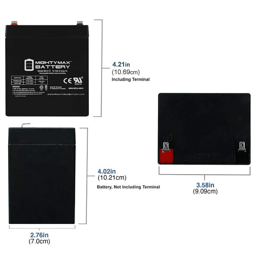12 Volt 5 AH Rechargeable SLA AGM Battery L631