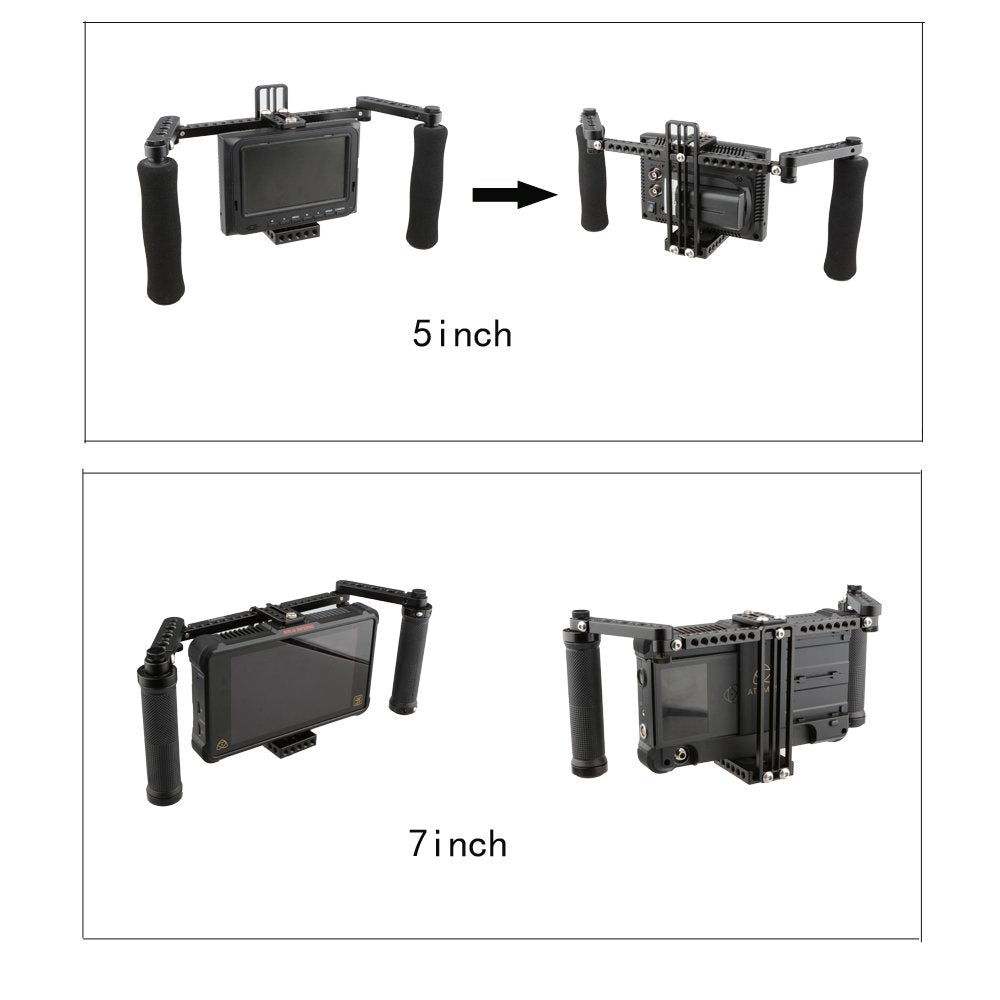Monitor Cage with Adjustable Handles for 5 and 7 inch LCD Monitor Q589