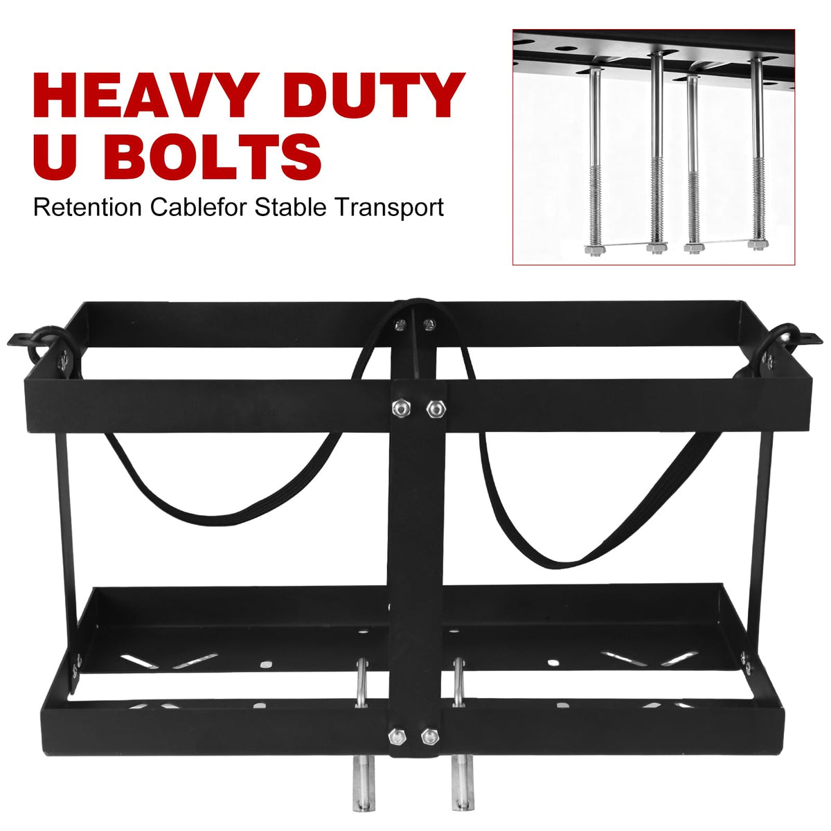 Gas Can Holder with Straps, Fits Two 5 Gallon Gas Can U8912