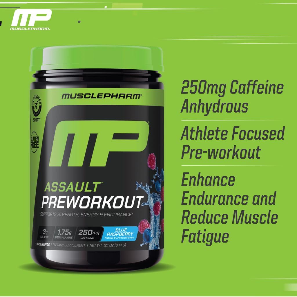 Blue Raspberry PreWorkout Powder 30 Servings J648