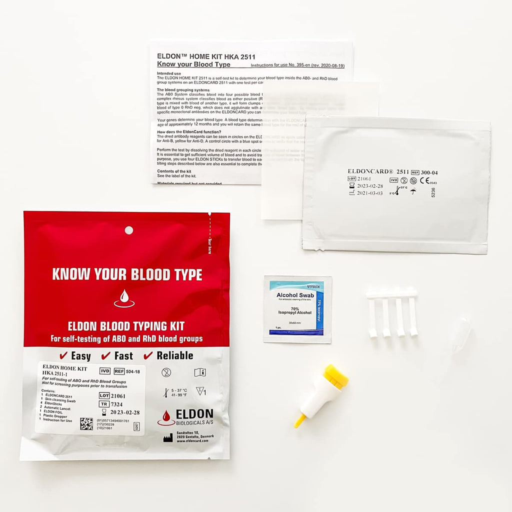 Home Blood Typing Kit 9 Kits O825659