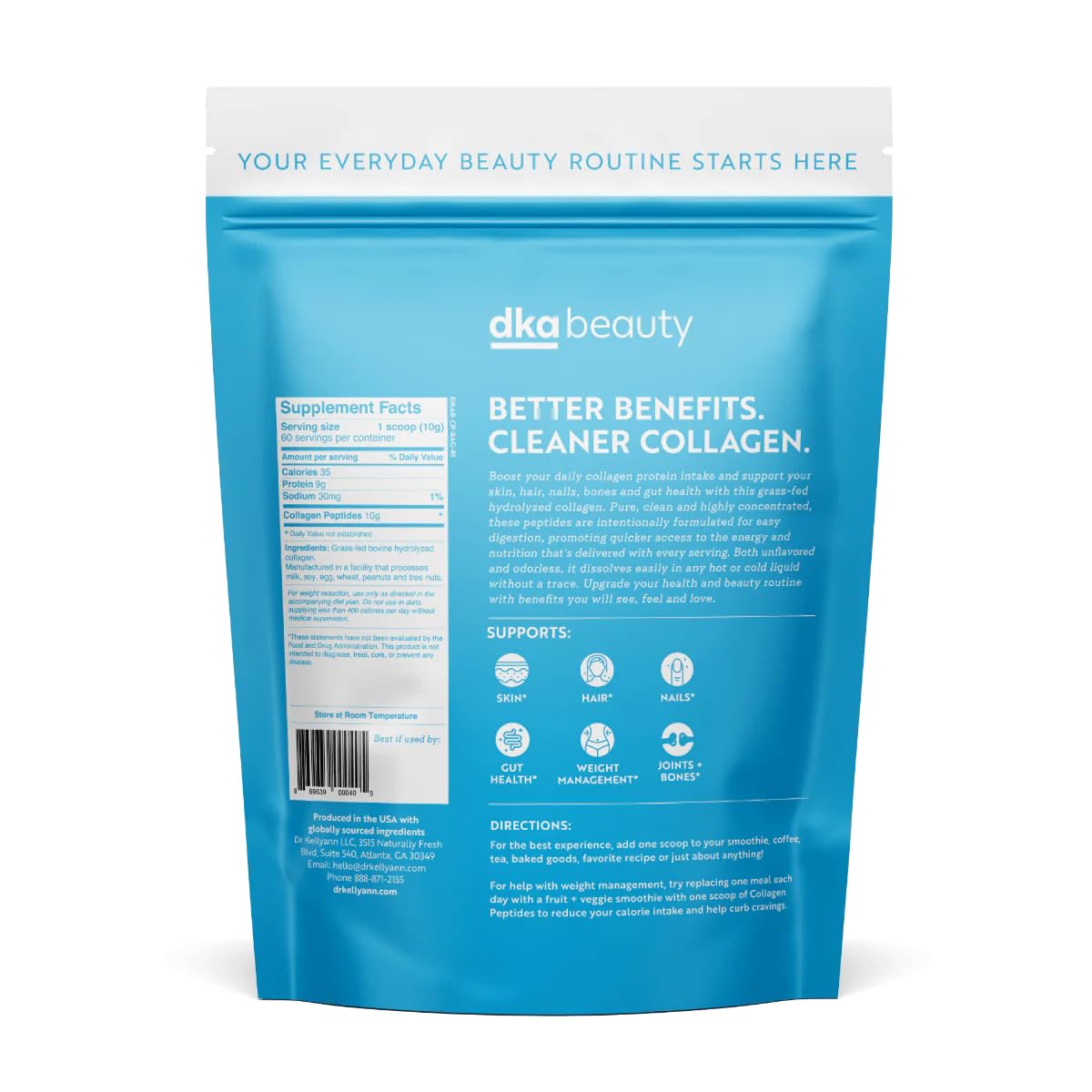 Unflavored Collagen Peptides Powder 60 Servings G1117