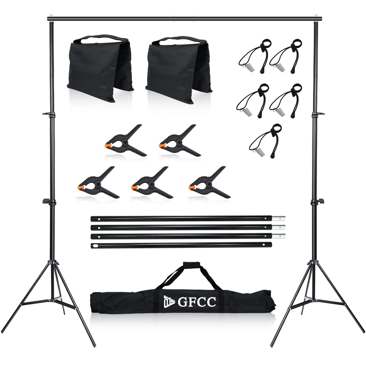 Adjustable Photo Backdrop Stand Kit with Carry Bag M17491
