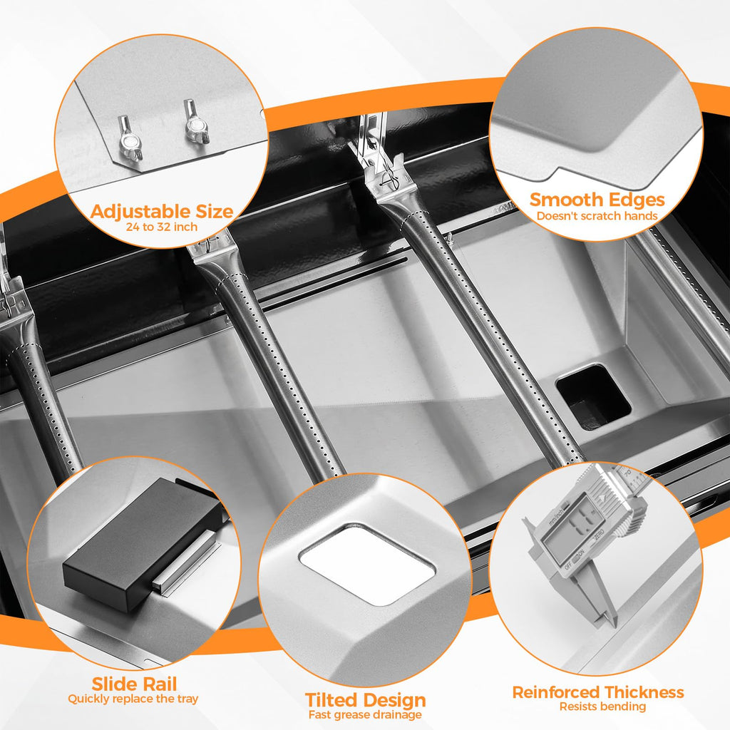 Adjustable Universal Grease Tray with Catch Pan A66508