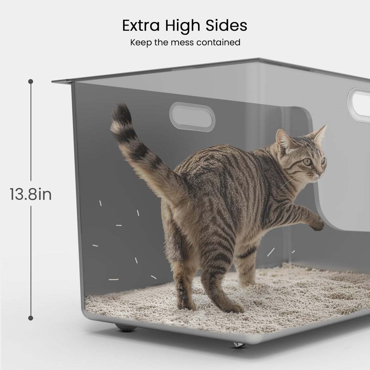 XL Stainless Steel Cat Litter Box with Low Entry V925541