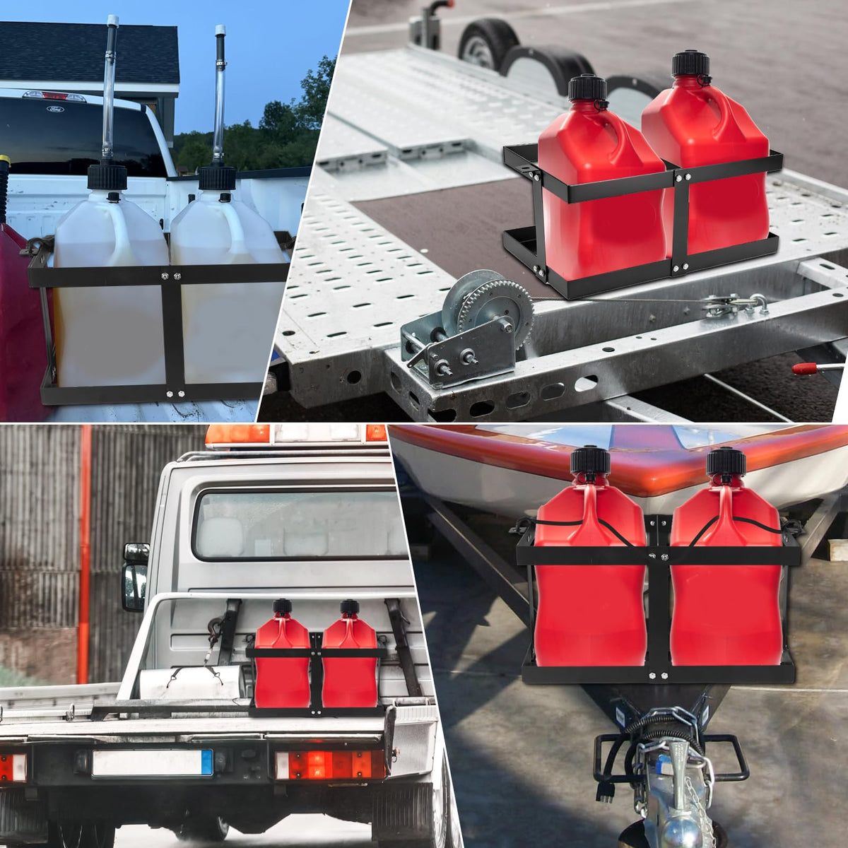 Gas Can Holder with Straps, Fits Two 5 Gallon Gas Can U8912