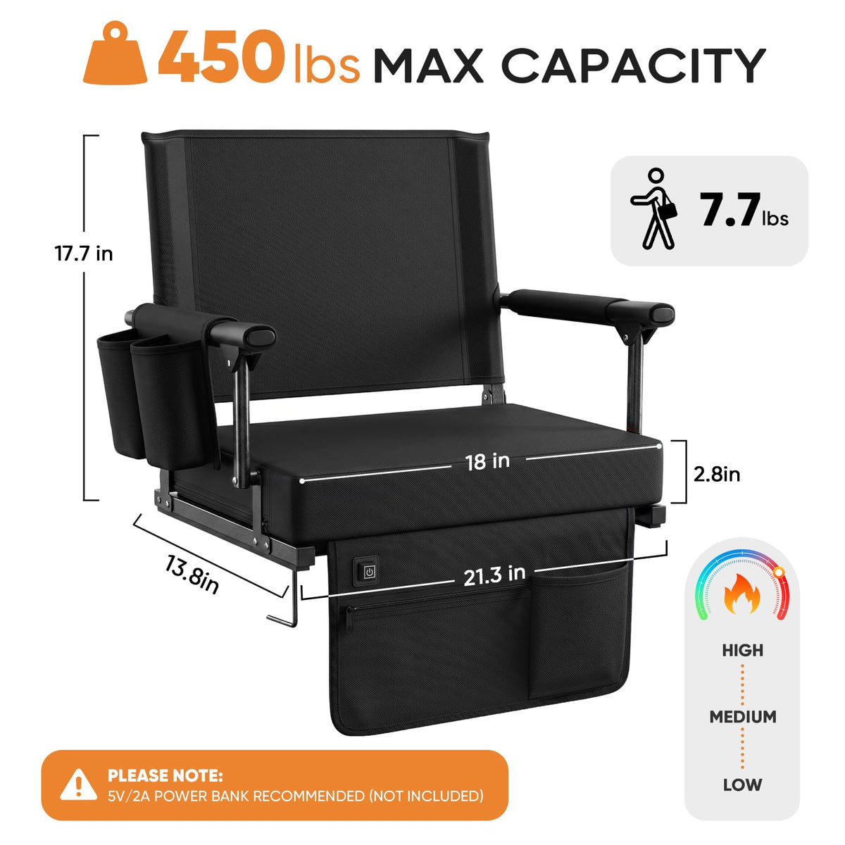 Stadium Seats with Back Support & Armrests M438925