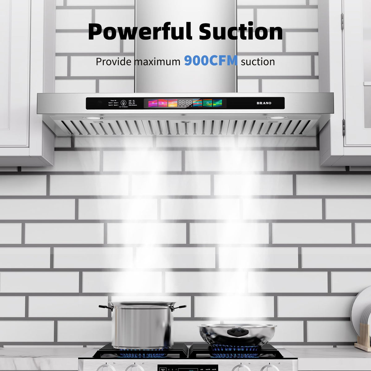 Wall Mount Range Hood 30 Inch 900 CFM V2524