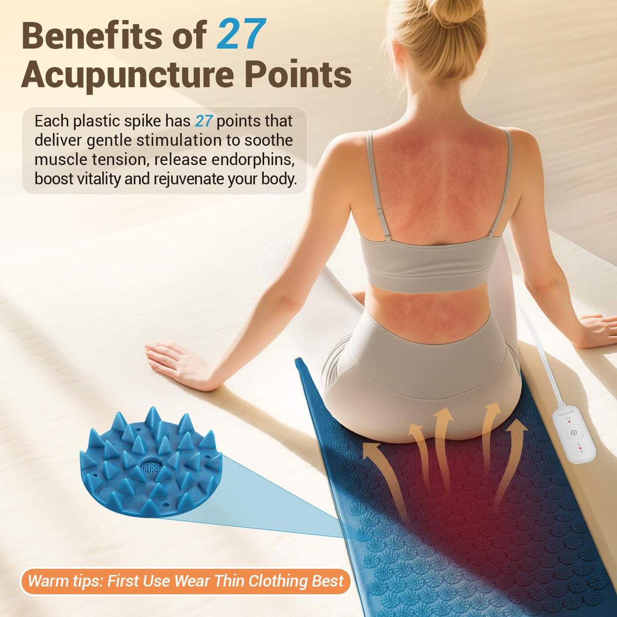 Heated Acupressure Mat 17"x33" G6640