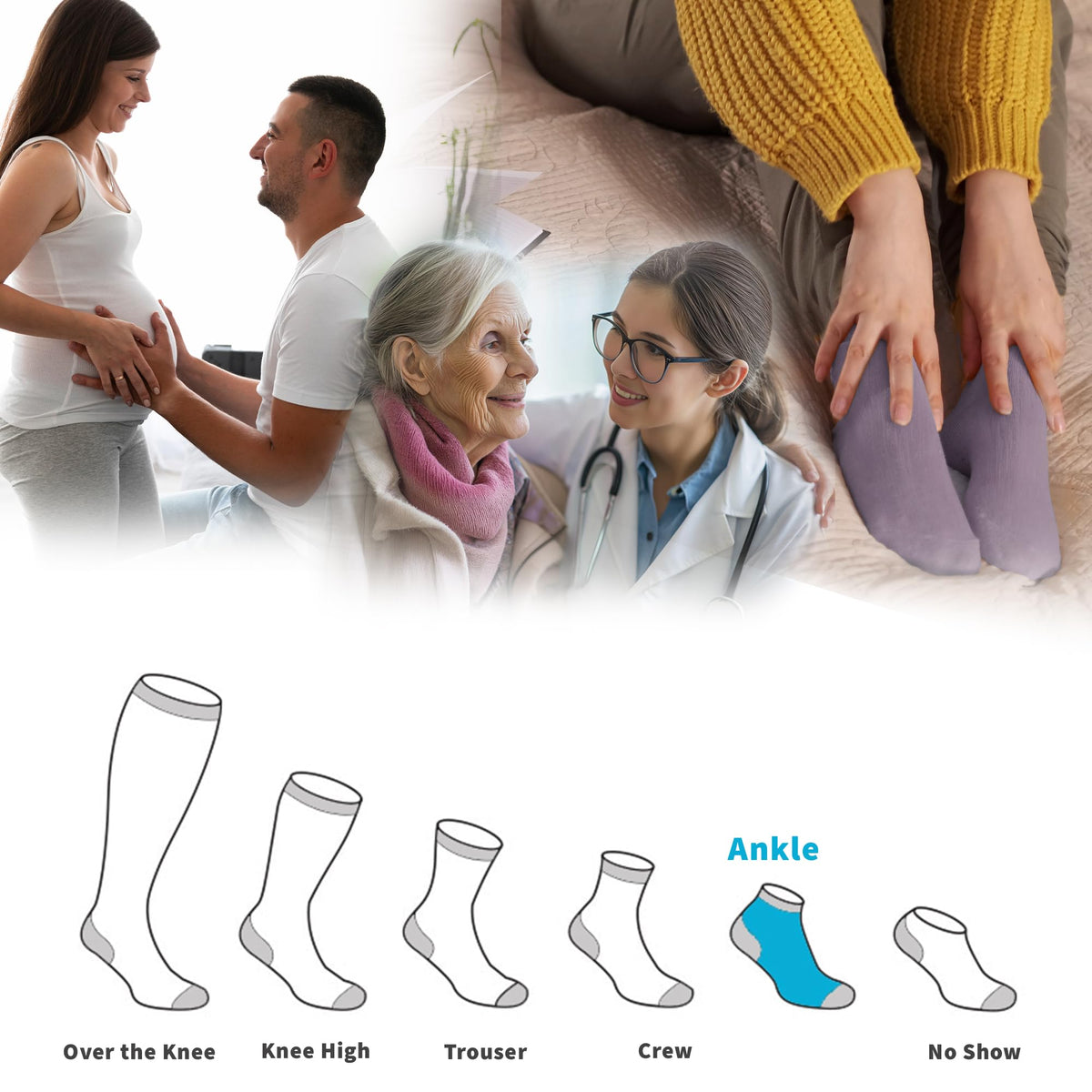 Bamboo Viscose Non Binding Ankle Socks W74651