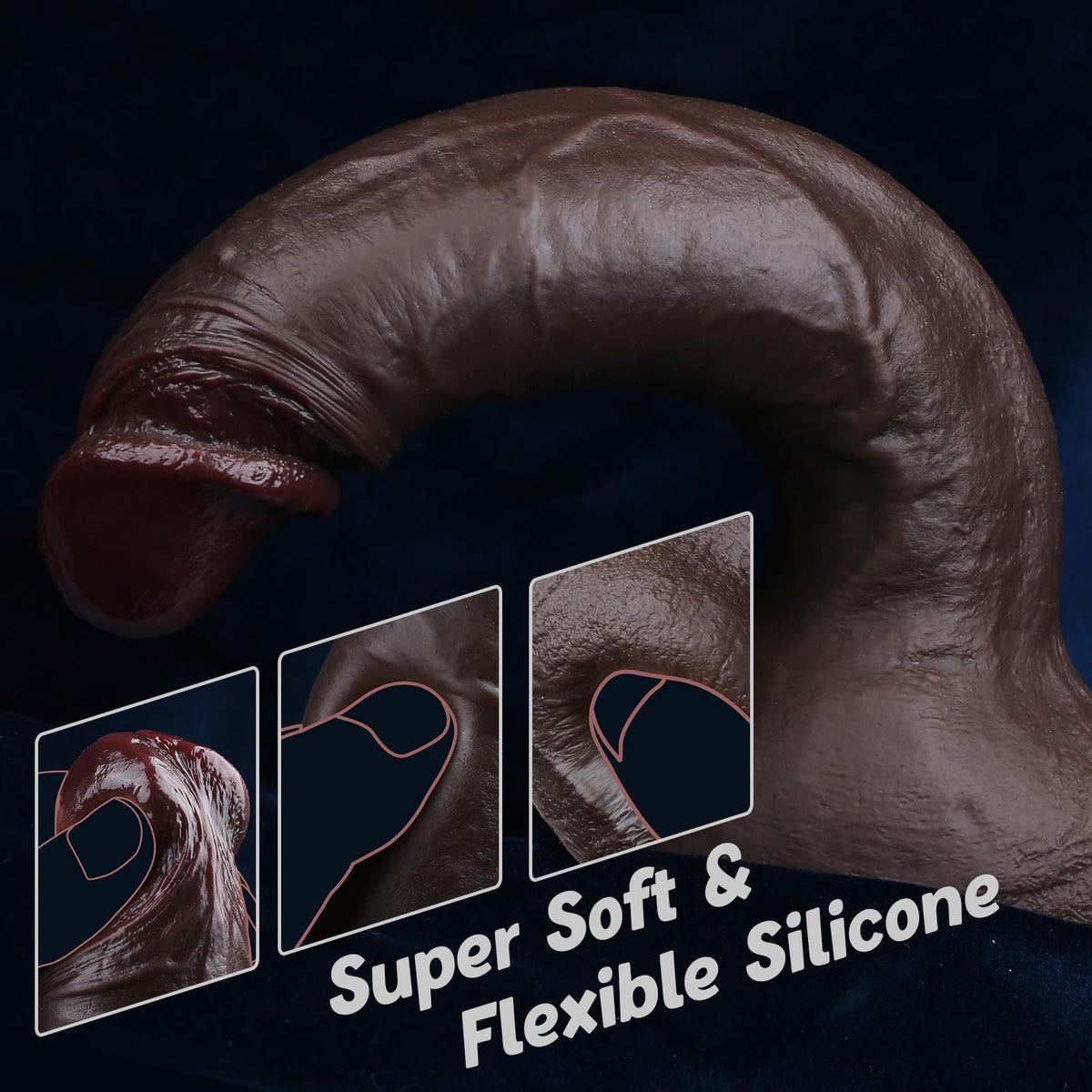 10 Inch Realistic Big Black Dildo Q708284