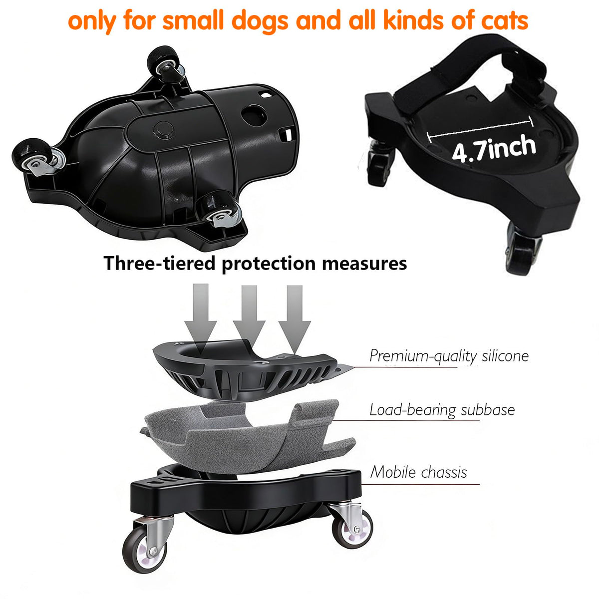 Small Dog or Cat Wheelchair for Back Legs I960