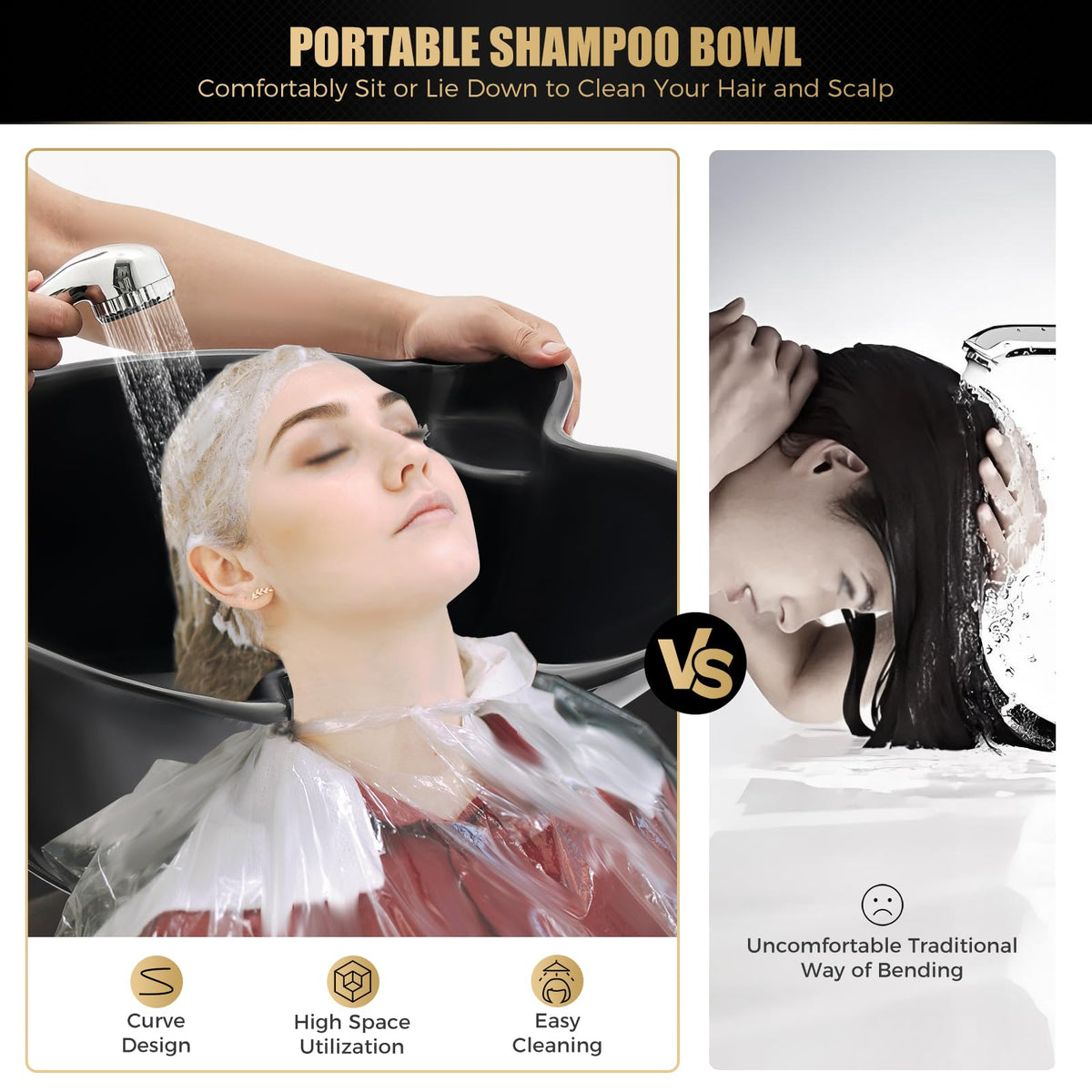 Portable Electric Pump Shampoo Basin with 2 Buckets X166263