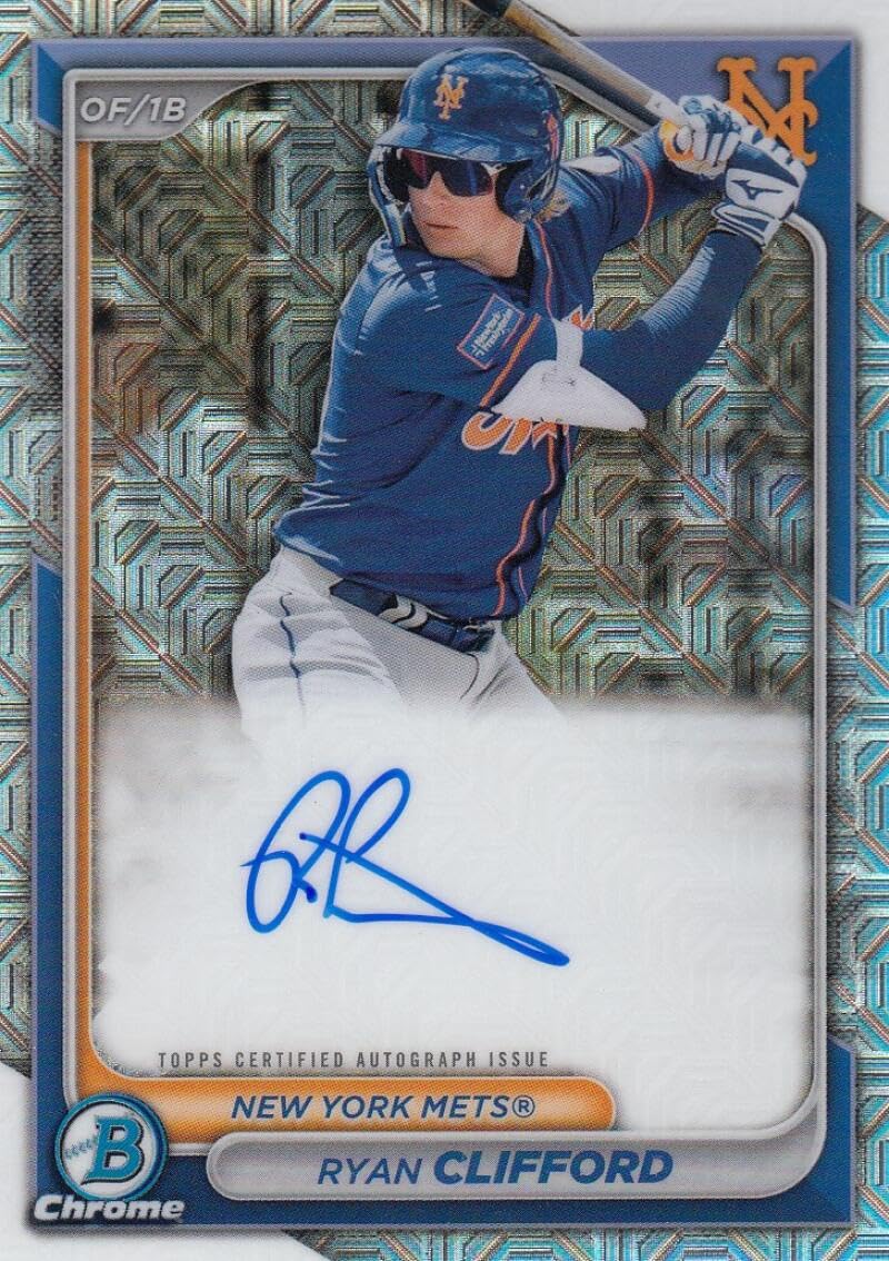 2024 Bowman Chrome Mega Box Prospect Autograph Mojo Refractor Baseball Trading Card G37822