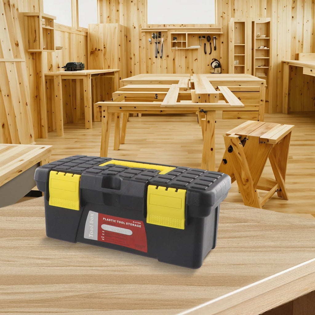 Black 10 Inch Plastic Tool Box J7065