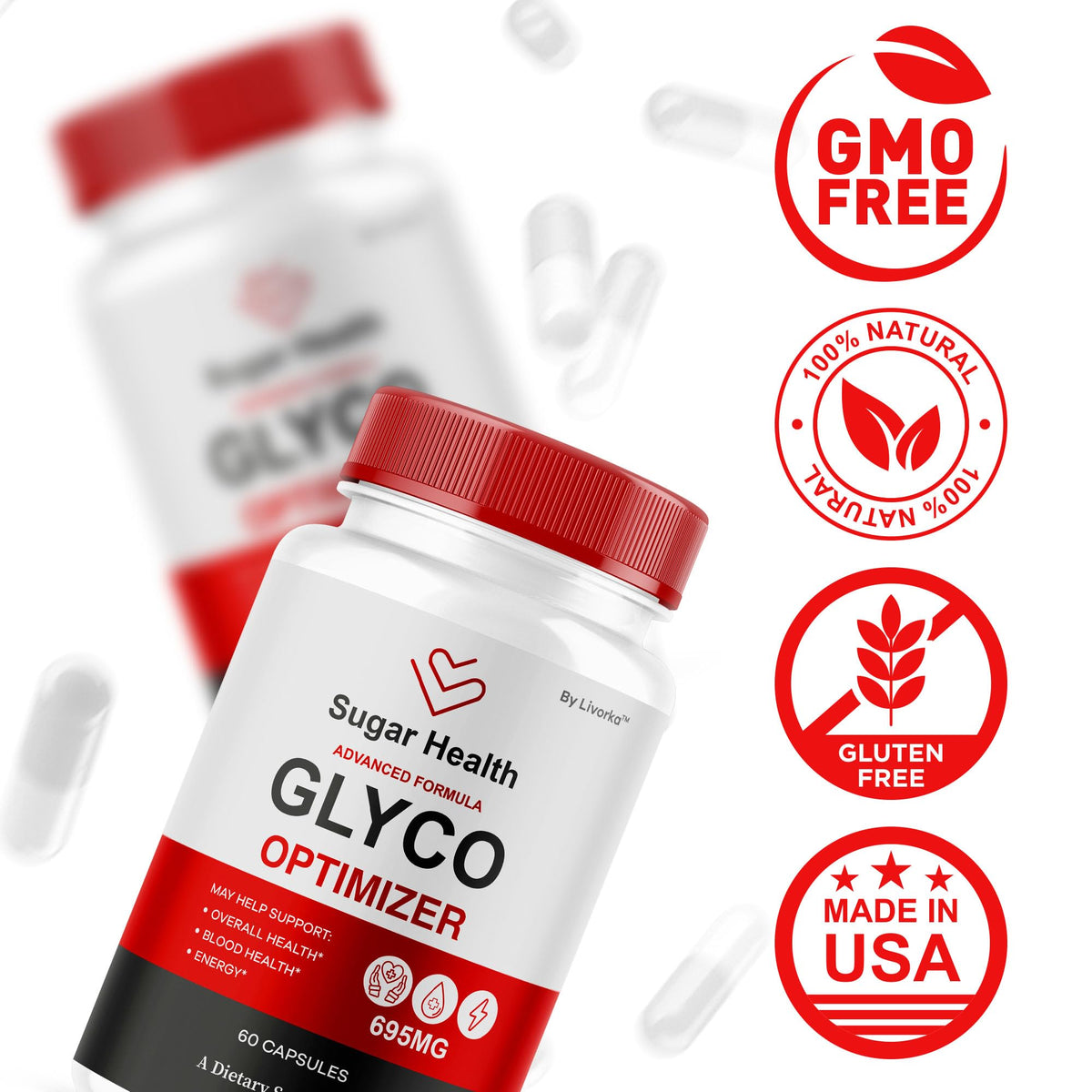 All Natural Supplement Pills, 300 Capsules M899121